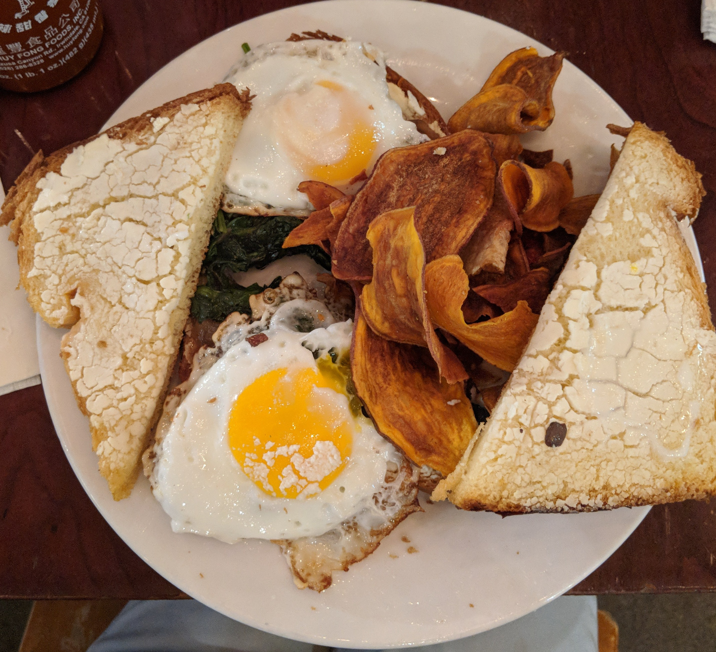 'Not Your Mamma's Grilled Cheese Sandwich' (with added sunny side up egg) - Molly Malloy's